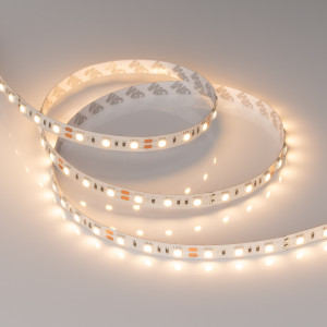 Лента RT-B60-10mm 12V Warm2700 (14.4 W/m, IP20, 5060, 5m) 012349(2), Светодиодная лента RT-B60, открытая. Светодиоды 5060, 60 шт/м (300 шт на 5 м), белая плата, ширина 10 мм, скотч 3M. Цвет ТЁПЛЫЙ 2700 K, цветопередача CRI>85, угол 120°. Питание 12V, мощность 14.4 Вт/м (72 Вт на 5 м). Размеры 5000x10x2.2 мм. Мин. отрезок 5
