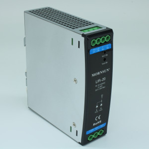 LIR-20, DC-DC, модуль резервного питания, 2 входа 22…60В/20А, один выход 20А, падение напряжения до 0.65В, 32х125х112.7мм, -40...+80°С