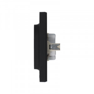 Розетка 2-м СП AtlasDesign 16А IP20 с заземл. в сборе карбон SE ATN001024