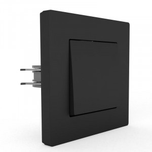 Выключатель 1-кл. СП Pixel 10А IP20 в сборе карбон TKE-PX-V1F-C14