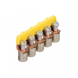 Соединительная перемычка IVB WK 6 - 9, Соединительная перемычка, 9 полюсов, изолированная, винтовая, для клемм: WK 6/U цвет: желтый