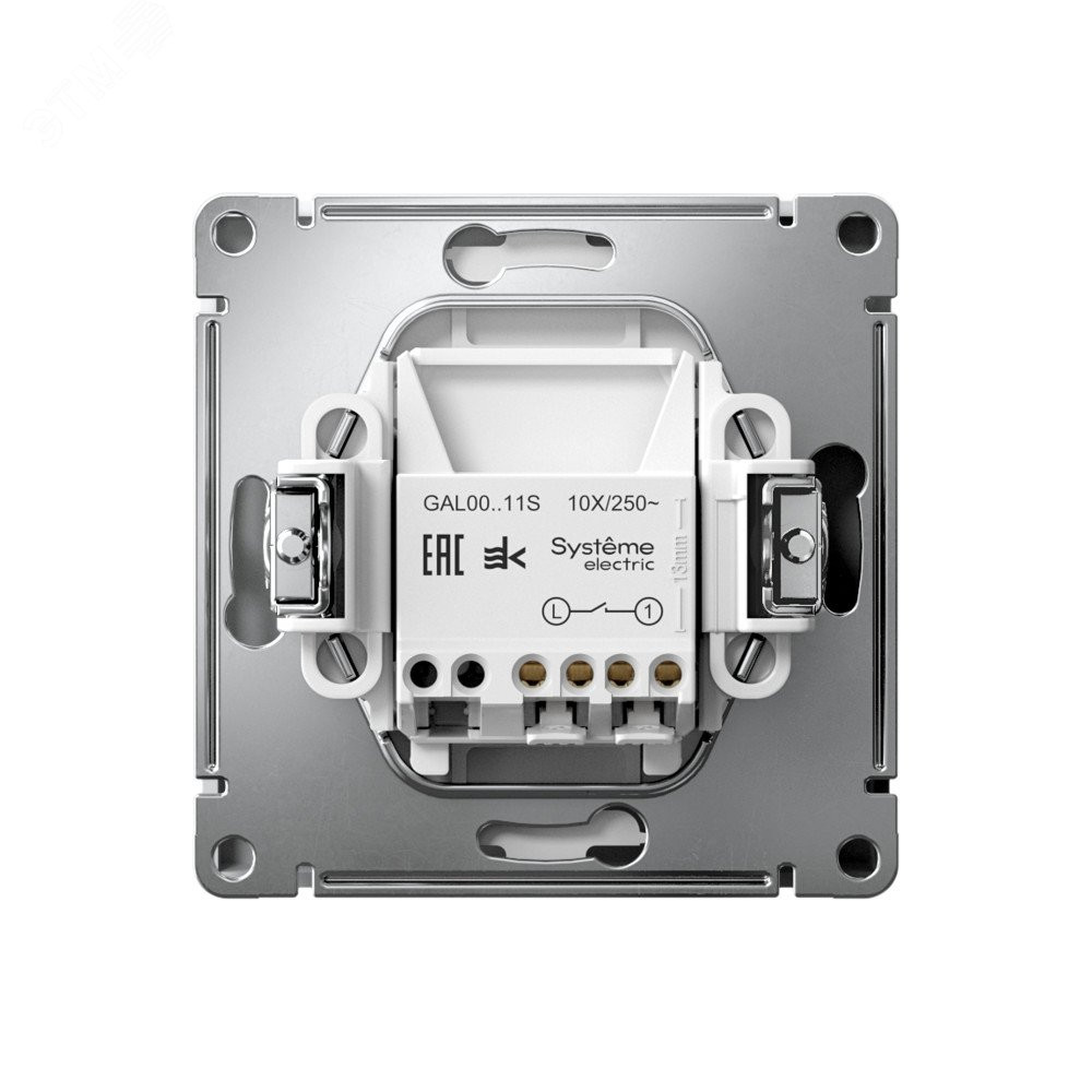 Изображение товара ARTGALLERY 1-клавишный выключатель 10А с быстрозажимными клеммами белый