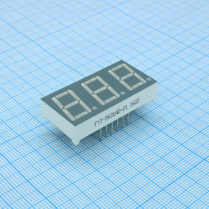 FYT-5631AD-21, 3-х разрядный индикатор 14.2мм/красный 26-38мКд ОК
