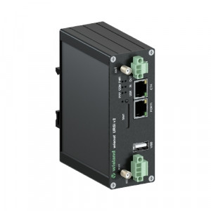 Маршрутизатор WIENET HSPA+UR5i V2 SL, Маршрутизатор GSM / GPRS / HSPA +, серии WieNet, интерфейсы: USB, DI, DO, 1x SIM, 1 порт RJ45 скорость передачи 10/100 MBit/s, антенные разъемы: ANT, DIV (2x SMA), номинальное напряжение: 10-30 VDC, монтаж: на DIN рейку, материал корпуса: алюминий