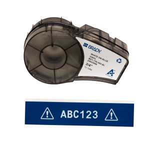 brd142794, M21-750-595-BL лента 19.05 мм/6.4 м, винил, белый на синем
