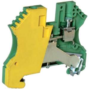 Заземляющая клемма UKJ-W4JD, Заземляющая клемма, тип фиксации провода: винтовой, номинальное сечение: 4 мм кв., ширина: 6,2 мм, цвет: желто-зеленый, тип монтажа: DIN35