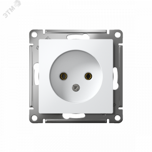 Розетка 1-м СП AtlasDesign 16А IP20 без заземл. защ. шторки механизм бел. SE ATN000149