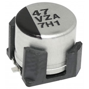 EEHZA1K220V, Полимерный гибридный алюминиевый конденсатор 22мкФ 80В ±20% (8 X 10.2мм) для поверностного монтажа 0.045Ом 1550мА 10000час 105°C автомобильного применения