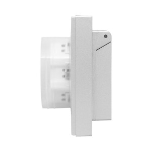 Механизм розетки двойной, 16А, IP44, с заземлением, со шторками, с рамкой, с крышками, алюминий Эпика EKF UP1-SOA-211-44