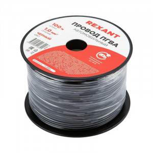 Провод ПГВА 1х1,00мм2, черный, бухта 100м