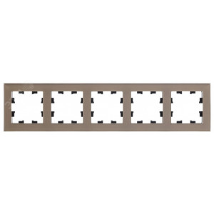 ATLASDESIGN NATURE 5-постовая РАМКА, ОРГАНИЧЕСКОЕ СТЕКЛО ШАМПАНЬ (1шт) C3(2) ATN320505