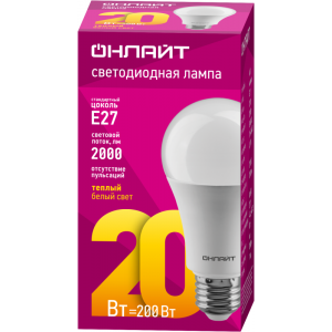 Лампа светодиодная 61 157 OLL-A60-20-230-2.7K-E27 20Вт грушевидная 61157