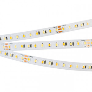 Лента RT 6-5000 24V White-MIX 2x (2835, 120 LED/m, LUX) 025209, 2-х канальная лента LUX с изменяемой цв.температурой, светодиоды smd 2835, 120шт/м (600шт на 5м), белая плата 10мм, скотч 3М. Два цвета БЕЛЫЙ 6500K + ТЁПЛЫЙ 2700K. Угол 120°, цветопередача CRI>94. Питание 24V, мощность 23 Вт/м (115 Вт на 5м). Размеры 5000