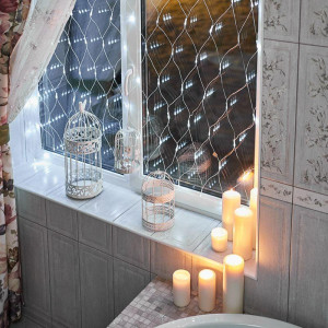 Гирлянда Сеть 1,5х1,5м, прозрачный ПВХ, 150 LED Белые 215-125