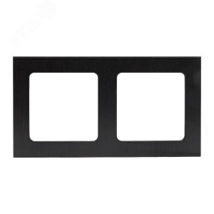 Рамка 2-м Стокгольм металл. черн. PROxima EZM-G-303-10