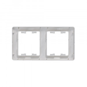 Рамка 2-м Glossa вертикал. платина SE GSL001206