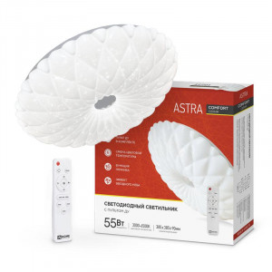 Светильник светодиодный COMFORT ASTRA 55Вт 230В 3000-6500K 4400Лм 400x100мм с пультом ДУ 4690612035017