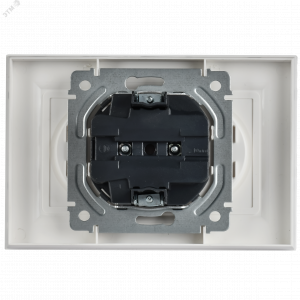 BRITE Розетка 2-местная без заземления без защитных шторок 10А в сборе РС12-2-БрАБ арктический белый IEK BR-R20-10-K91-F