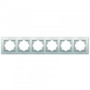 Рамка 6-м Афина универс. серебр. A1043-S