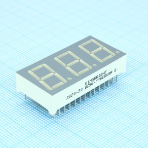 BC56-11SURKWA, 3-х разрядный индикатор/14,22мм/красный/630нм/9-22мкд