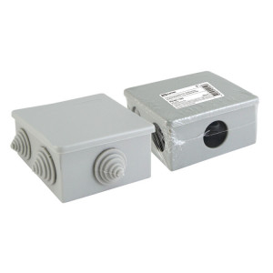 Распаячная коробка ОП 80х80х40мм, крышка, IP44, 6 вх. инд. штрихкод SQ1401-1235