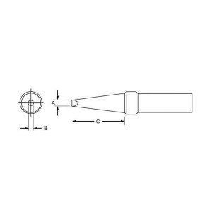 PTCC7, Паяльники Weller Sgl Flat Tip For TC201 .125"x700