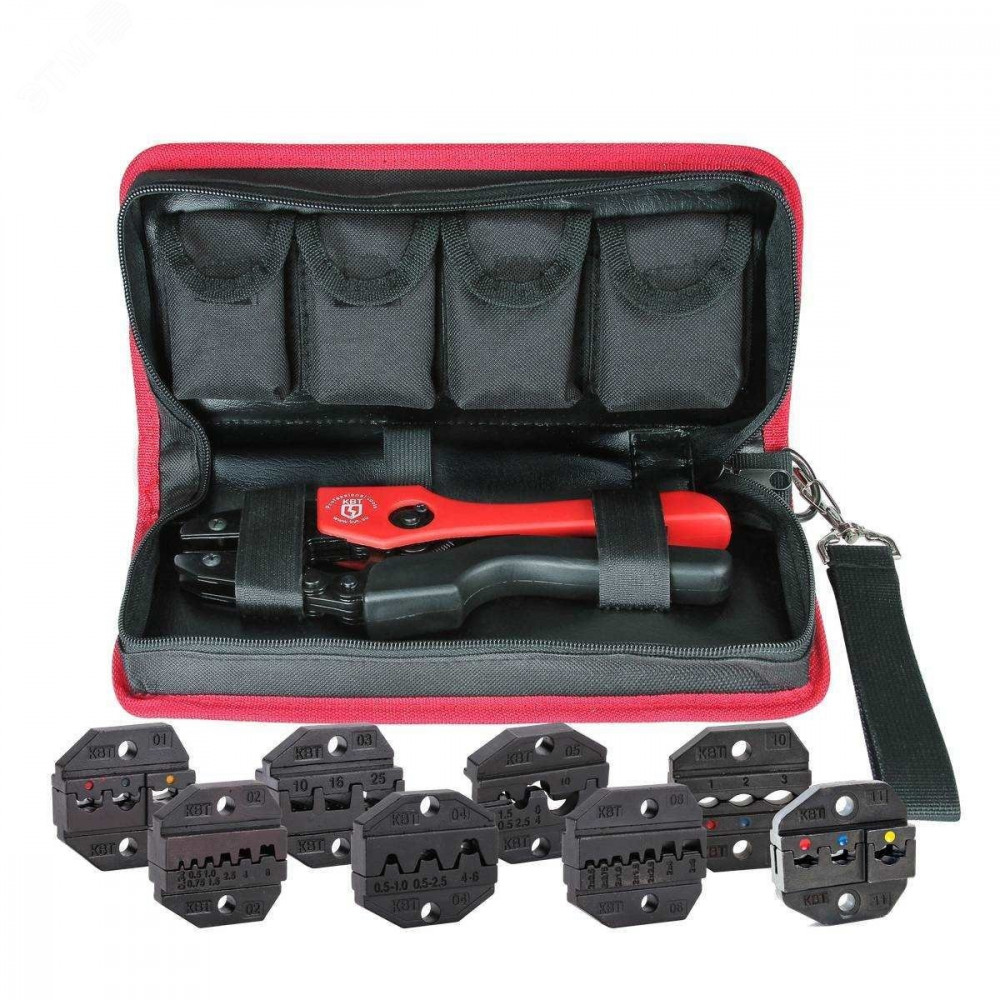 Изображение товара Набор СТК+8 для обжима и соединений электропроводки профессиональный КВТ