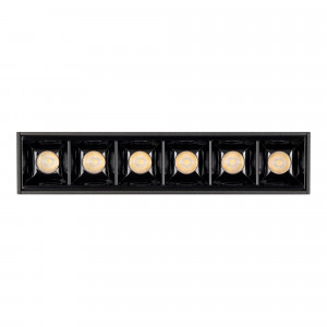 Светильник MAG-LASER-45-L160-6W Day4000 (BK, 15 deg, 24V) 026934, Светильник для магнитных треков шириной 45мм, 6Вт. Цвет свечения ДНЕВНОЙ 4000K, световой поток 455лм, угол 15°, CRI>90. Корпус прямоугольный, металл, цвет черный, IP20. Размеры LxWxH 163x35x43мм. Входное напряжение DC24V, мощность 6Вт. Драйвер DС24V/AC230