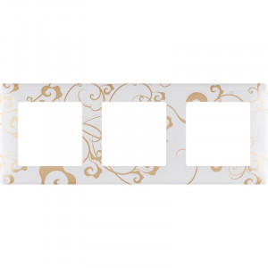 Рамка 3-м Valena Life универсальная ампир бел. 754103