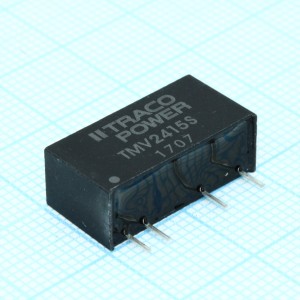 TMV 2415S, Преобразователь DC/DC на печатную плату вход 24В выход 15В 0.065A 1Вт 4-Pin SIP