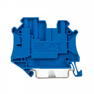 Клемма проходная, винтовой зажим, 3 точки подключения, 4 кв.мм, синяя TUR-4-TWIN-BU