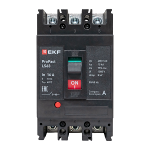 Автоматический выключатель LS63 15кА 3P 16А ProPact EKF