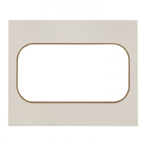 Стокгольм Рамка для розетки 2-местная белая с линией цвета шампань PROxima EYM-G-305-20