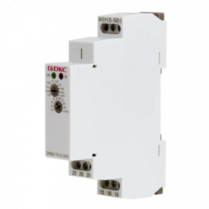 Реле времени, задержка включения, конфигурация    контакта 2CO, AС/DC 12-240В DRM-TA-2-240