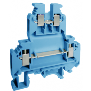 Этажная клемма UKJ-2.5/2-2(BU), Этажная клемма, 2 этажа, тип фиксации провода: винтовой, номинальное сечение: 2,5 мм кв., 32A, 800V, ширина: 5,2 мм, цвет: синий, тип монтажа: DIN35
