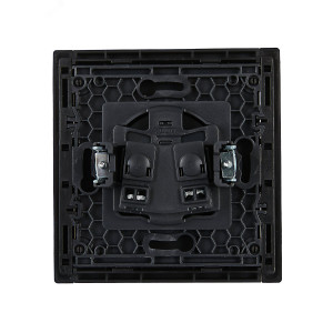 FORTE&PIANO Розетка 1-местная без заземления с защитными шторками винтовое крепление 10А FP117 черный IEK FP-R13-10-K02