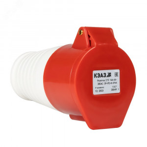 Розетка кабельная 215 16А 380AC 3P+PE+N 6ч IP44 222751