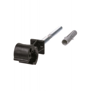 Держатель шпилька-саморез длина 100 мм, полимер. фикс. с защелкой для прута 8-10 мм, гор. цинк. SQ2402-3235