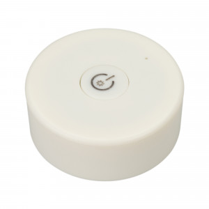Панель Knob SMART-P87-DIM White (3V, 1 зона, 2.4G) 028333, Накладная кнопочная миниатюрная панель 2.4 ГГц, цвет белый. Материал - пластик. Для управления одноцветными источниками света (ШИМ), 1 зона управления. Питание/рабочее напряжение 3V от батареи CR2032. Габариты 43х43х17 мм. Панель совместима с диммерами се