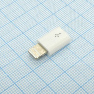 USB AD microUSB 5BF/ Apple 5M, Переходник с розетки microUSB на вилку Apple Lightning (8-контактный разъем)