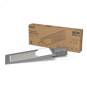 Светильник уличный Avenue 80W 8000lm 3000K 190-250V IP65 420*160*57мм черный КСС "Ш" LED 1/10 629534180