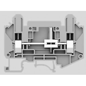 Измерительная клемма UUT-6S-HV-P/P-GY, Измерительная клемма, тип фиксации провода: винтовой, номинальное сечение: 6 мм кв., 41A, 1000V, ширина: 8,2 мм, цвет: серый, тип монтажа: DIN35