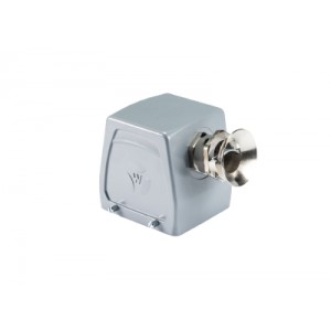 Крышка разъема BAS GOT GA 32 M32 A3, Крышка разъема на кабель, типоразмер 32B, без уплотнителя, 1 кабельный ввод M32x1,5, с разгрузкой на изгиб, IP54, с боковым расположением, без защелок (упоры для двух защелок), материал корпуса: алюминиевый сплав