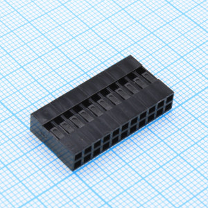 I-DS1071-SCB02X11, Корпус разъема, розетка на кабель, шаг 2,54мм, двухрядный 2х11 контактов, требуются контакты T-DS1071-SC600