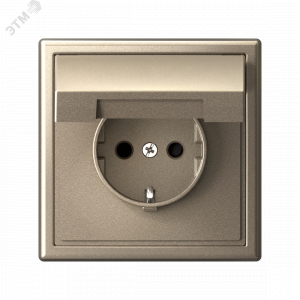 ARTGALLERY РОЗЕТКА с заземл. со шторк. с крышк., 16А, IP20,  механизм, быстрозажимные клеммы, шампань GAL000546S