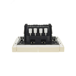 FORTE&PIANO Выключатель 2-клавишный проходной 10А FP407 ваниль IEK FP-V22-0-10-1-K10