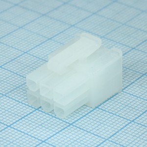 MF-6F, Разъем питания (с контактами) Mini-Fit, 6pin, гнездо на кабель, шаг 4,2мм