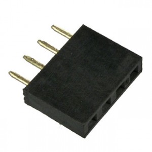 PBS-1X04 (PBS-04) ШАГ 2.54 ММ, Гнездо для плат 2.54 мм PBS-1x04 (PBS-04) шаг 2.54 мм, 4 контакта