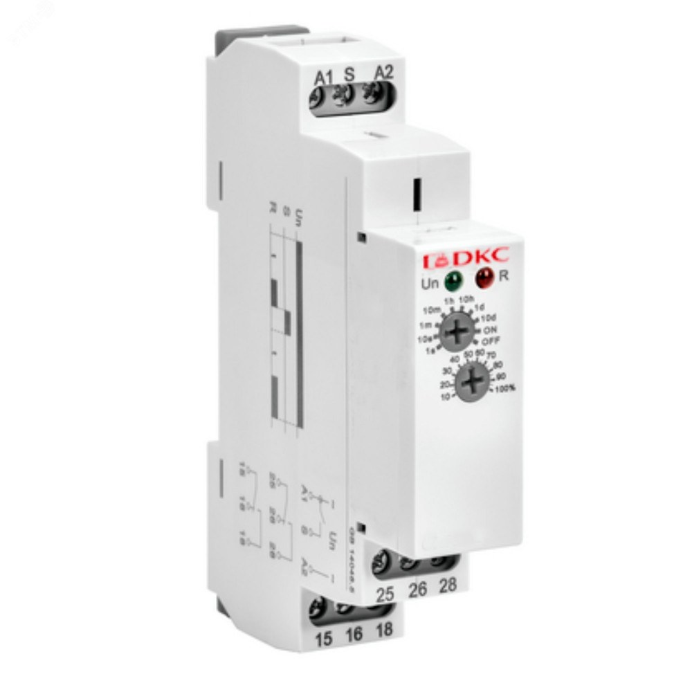 Изображение товара Реле времени с задержкой включения 2CO AC/DC 12-240В DRM-TA-2-240