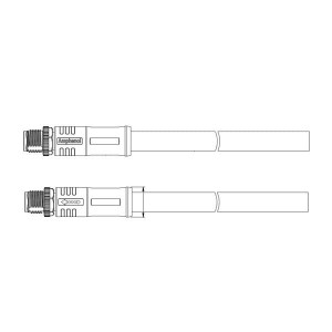 M12L-05BMMM-SL8H05, Кабели для датчиков / Кабели для приводов L Code Cable 5P M Conn M PIN Strt 5m